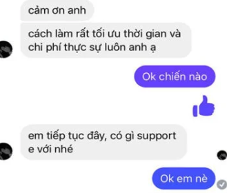 Tin nhắn học viên: cách làm rất tối ưu thời gian và chi phí